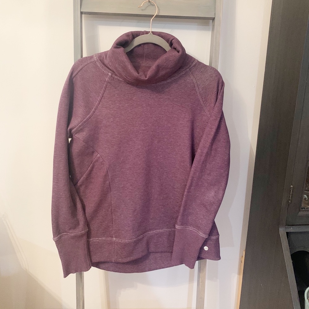 Apana Sweater Size Small Purple Dolman Sleeve Cowl